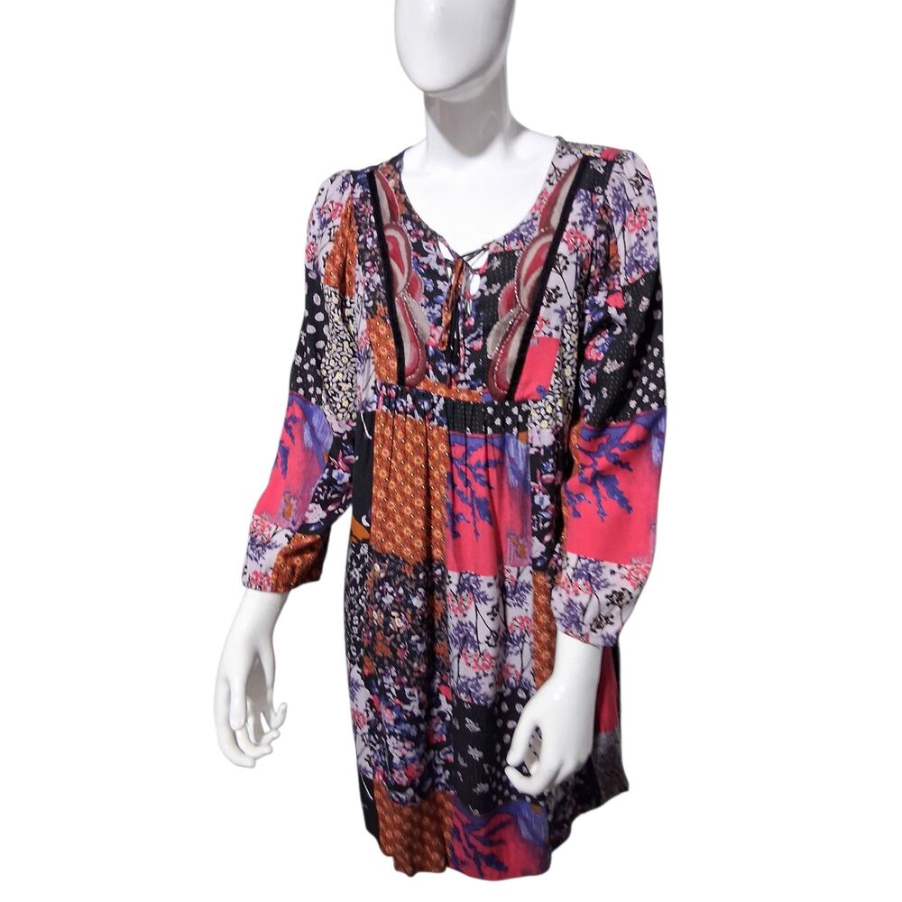 Anthropologie‎ One September Patchwork Womens size Large Arcata Boho Artsy Dress